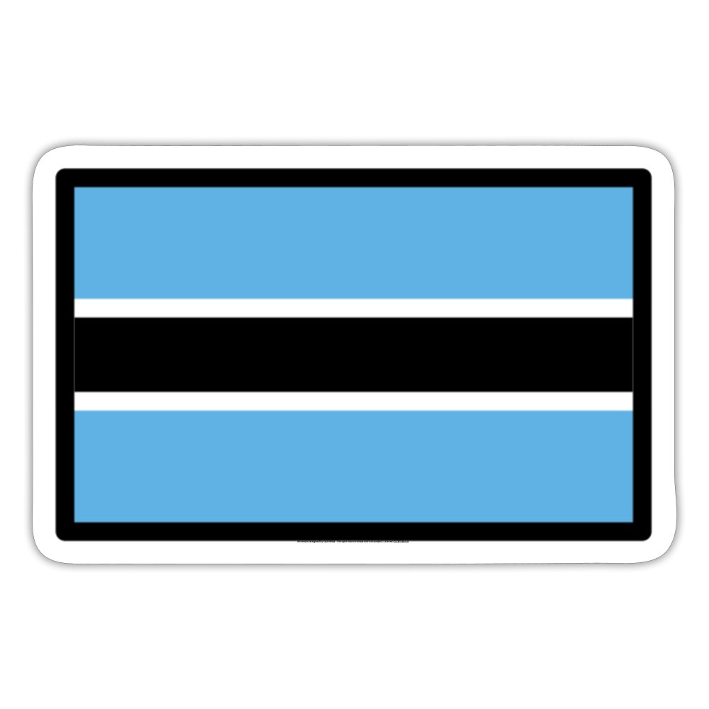 Flag: Botswana Moji Sticker - Emoji.Express - white matte