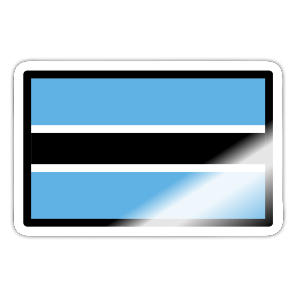 Flag: Botswana Moji Sticker - Emoji.Express - white glossy