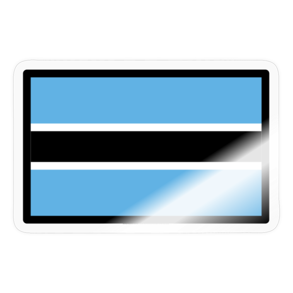 Flag: Botswana Moji Sticker - Emoji.Express - transparent glossy