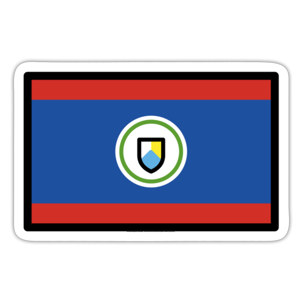 Flag: Belize Moji Sticker - Emoji.Express - white matte