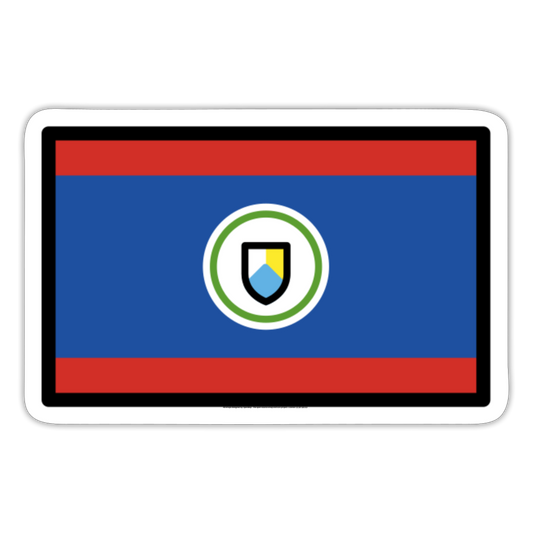 Flag: Belize Moji Sticker - Emoji.Express - white matte