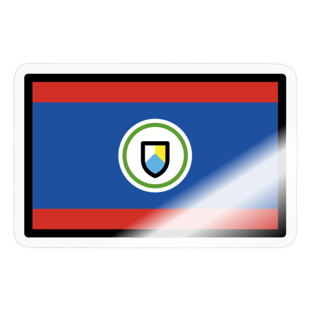 Flag: Belize Moji Sticker - Emoji.Express - transparent glossy