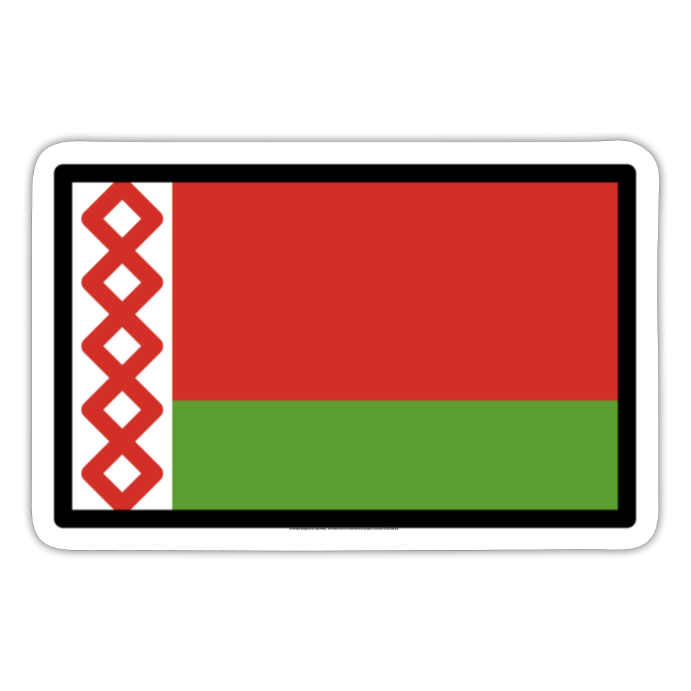 Flag: Belarus Moji Sticker - Emoji.Express - white matte