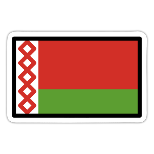 Flag: Belarus Moji Sticker - Emoji.Express - white matte