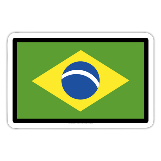 Flag: Brazil Moji Sticker - Emoji.Express - white matte