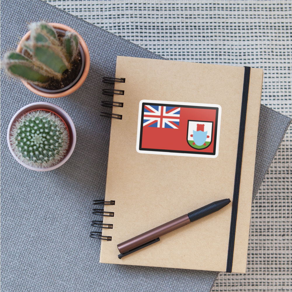 Flag: Bermuda Moji Sticker - Emoji.Express - white matte