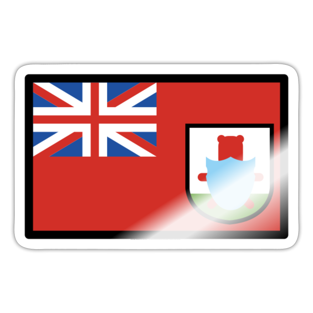 Flag: Bermuda Moji Sticker - Emoji.Express - white glossy