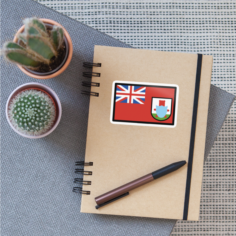 Flag: Bermuda Moji Sticker - Emoji.Express - white glossy