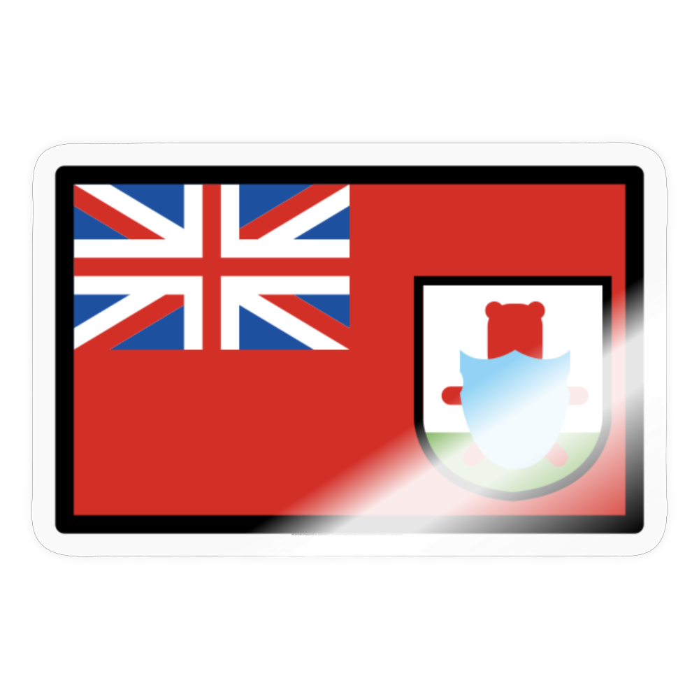 Flag: Bermuda Moji Sticker - Emoji.Express - transparent glossy
