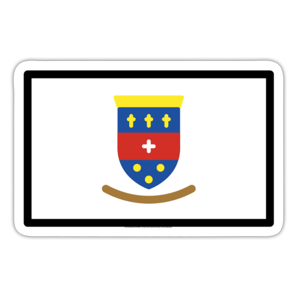 Flag: St. Barthélemy Moji Sticker - Emoji.Express - white matte