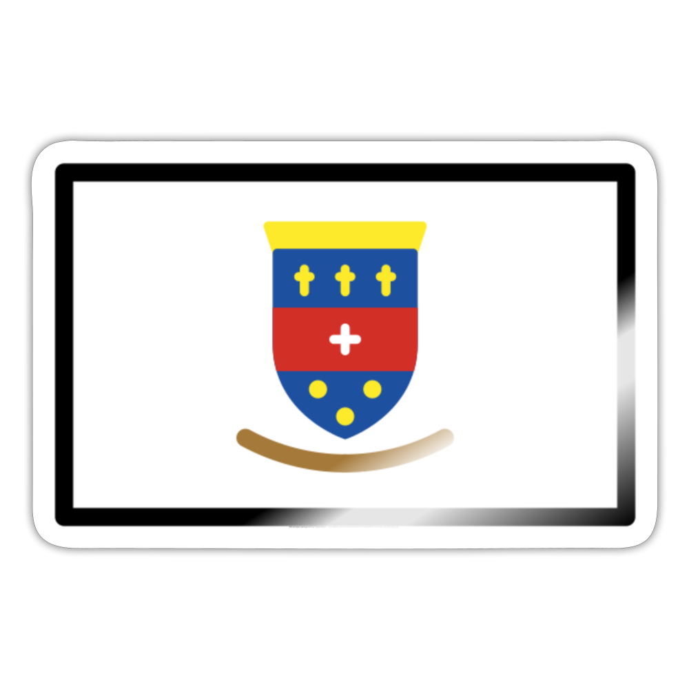 Flag: St. Barthélemy Moji Sticker - Emoji.Express - white glossy