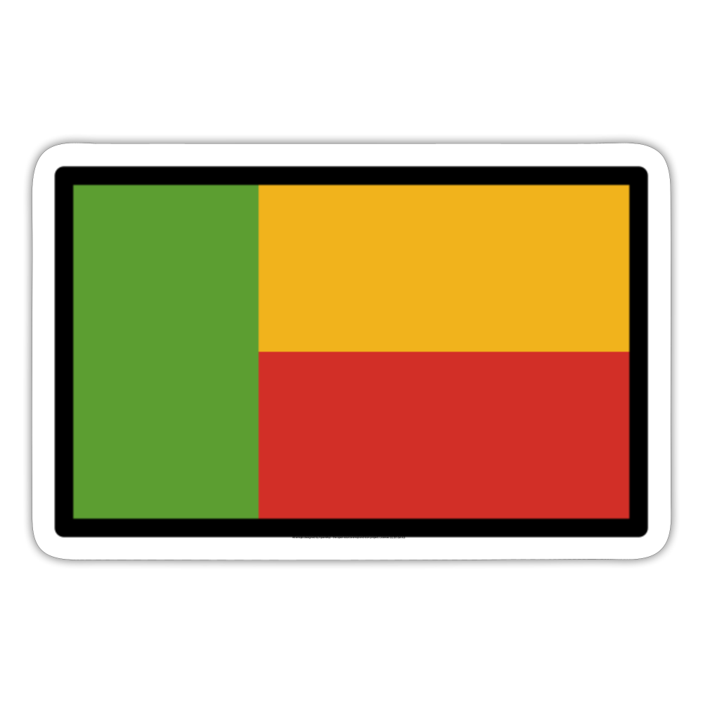Flag: Benin Moji Sticker - Emoji.Express - white matte