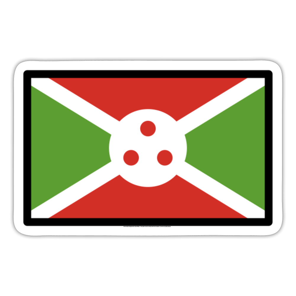 Flag: Burundi Moji Sticker - Emoji.Express - white matte