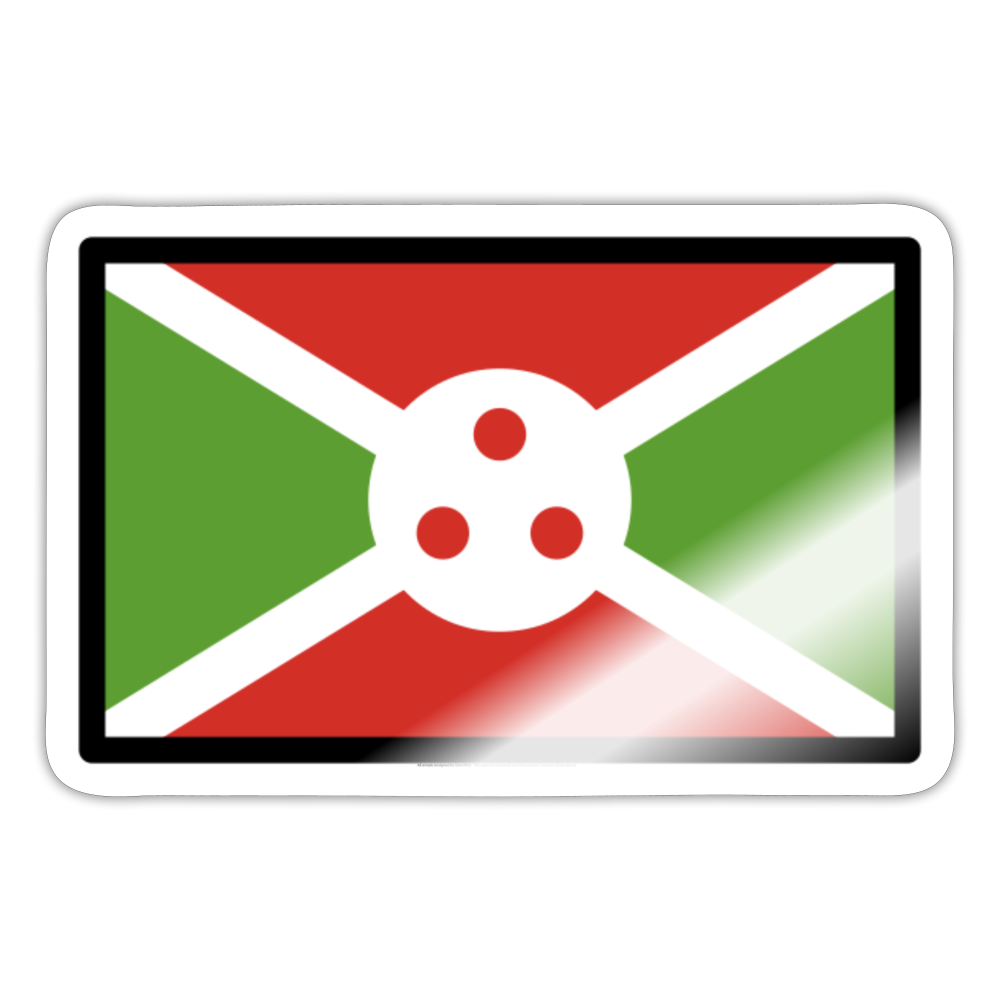 Flag: Burundi Moji Sticker - Emoji.Express - white glossy
