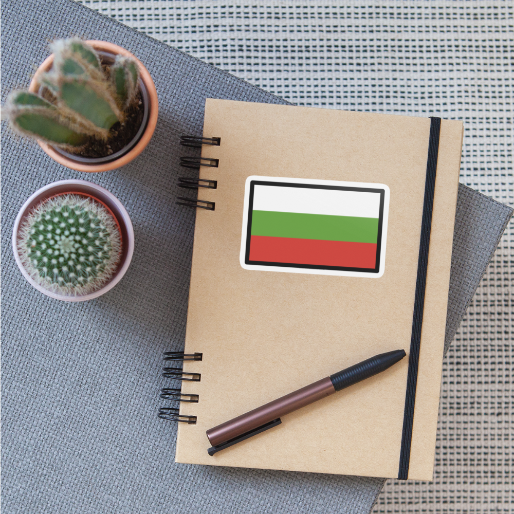 Flag: Bulgaria Moji Sticker - Emoji.Express - white matte