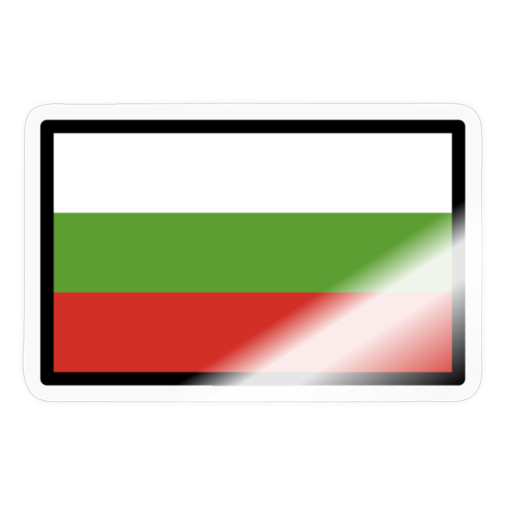 Flag: Bulgaria Moji Sticker - Emoji.Express - transparent glossy