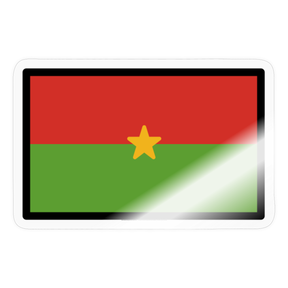 Flag: Burkina Faso Moji Sticker - Emoji.Express - transparent glossy