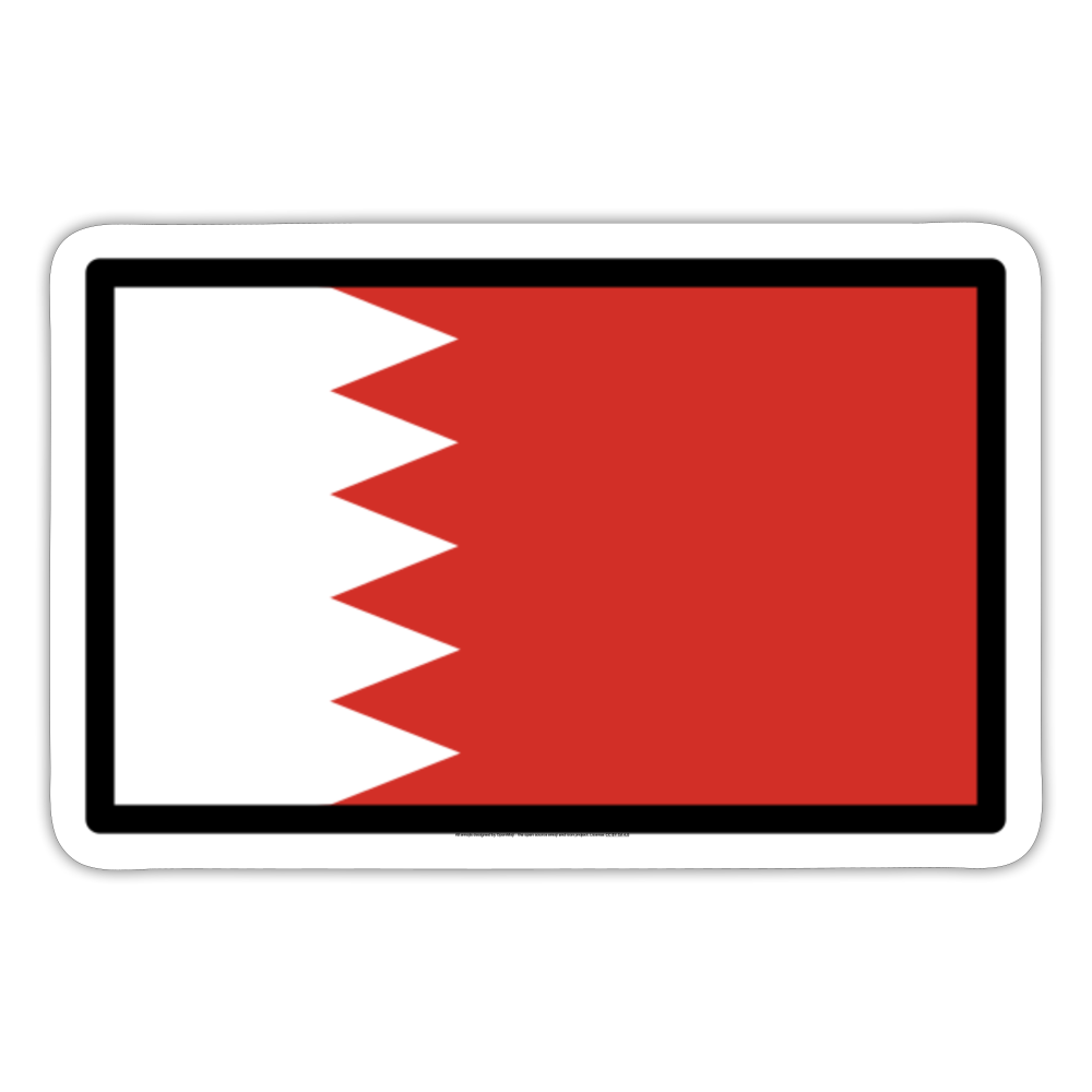Flag: Bahrain Moji Sticker - Emoji.Express - white matte