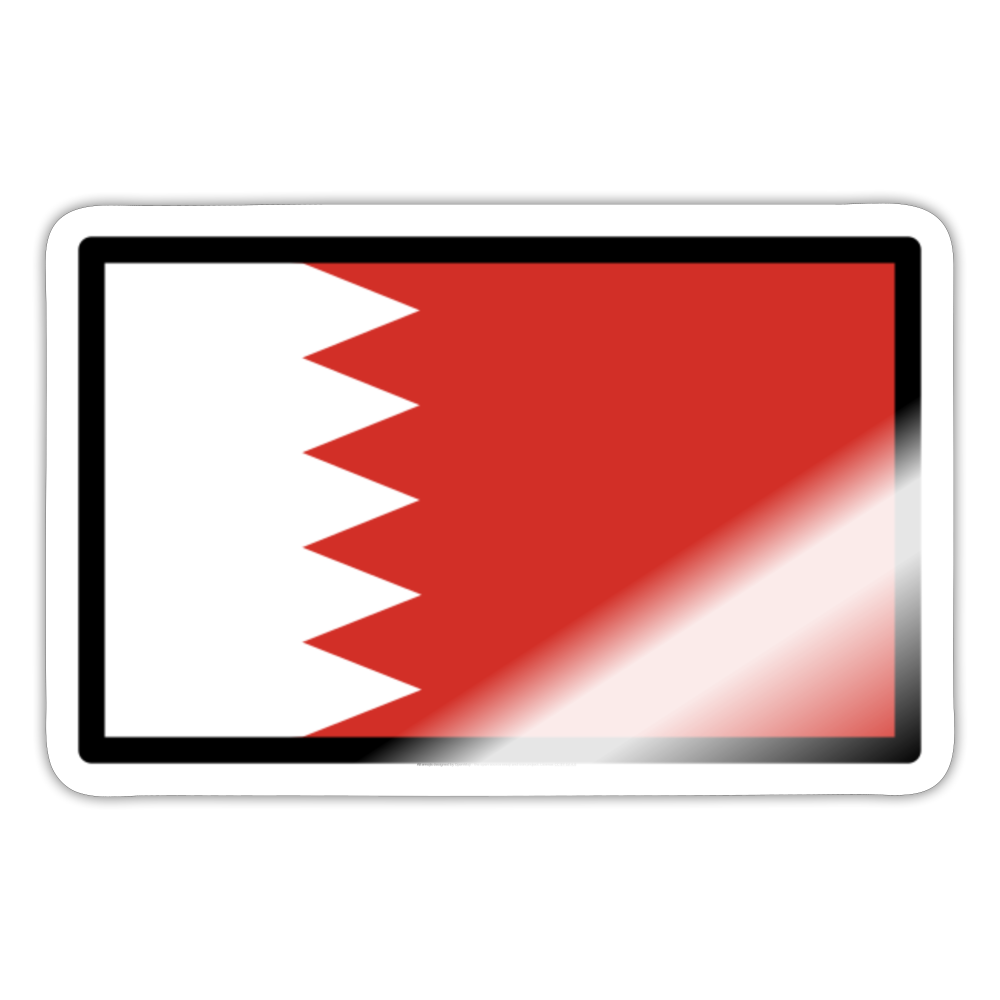 Flag: Bahrain Moji Sticker - Emoji.Express - white glossy