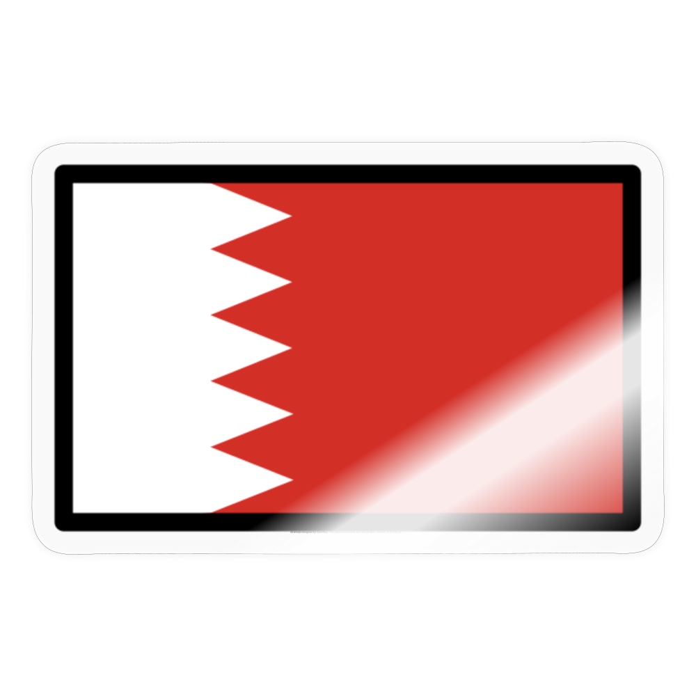 Flag: Bahrain Moji Sticker - Emoji.Express - transparent glossy