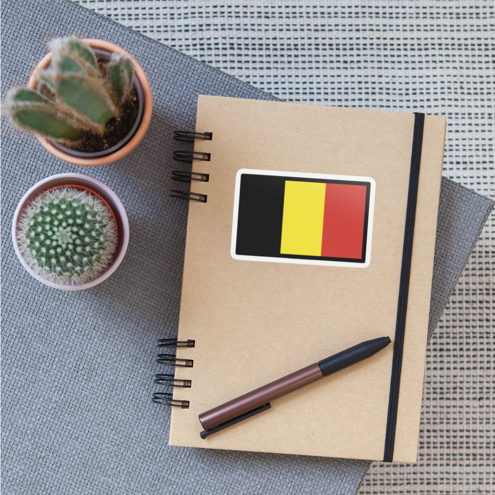 Flag: Belgium Moji Sticker - Emoji.Express - white matte