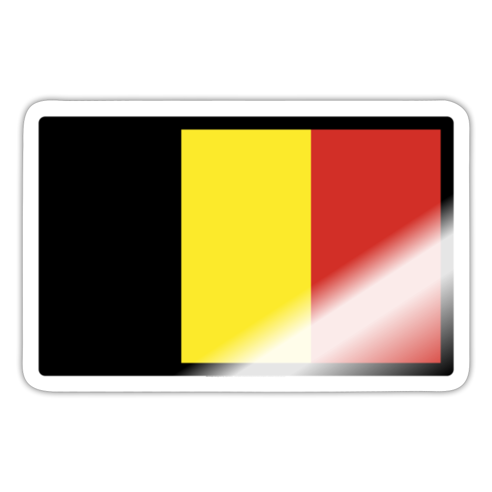 Flag: Belgium Moji Sticker - Emoji.Express - white glossy