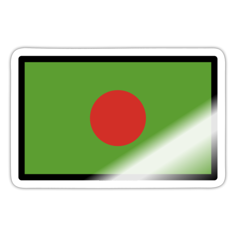 Flag: Bangladesh Moji Sticker - Emoji.Express - white glossy