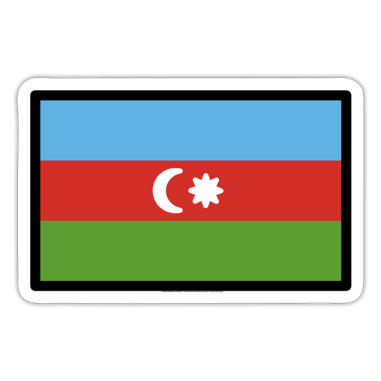 Flag: Azerbaijan Moji Sticker - Emoji.Express - white matte