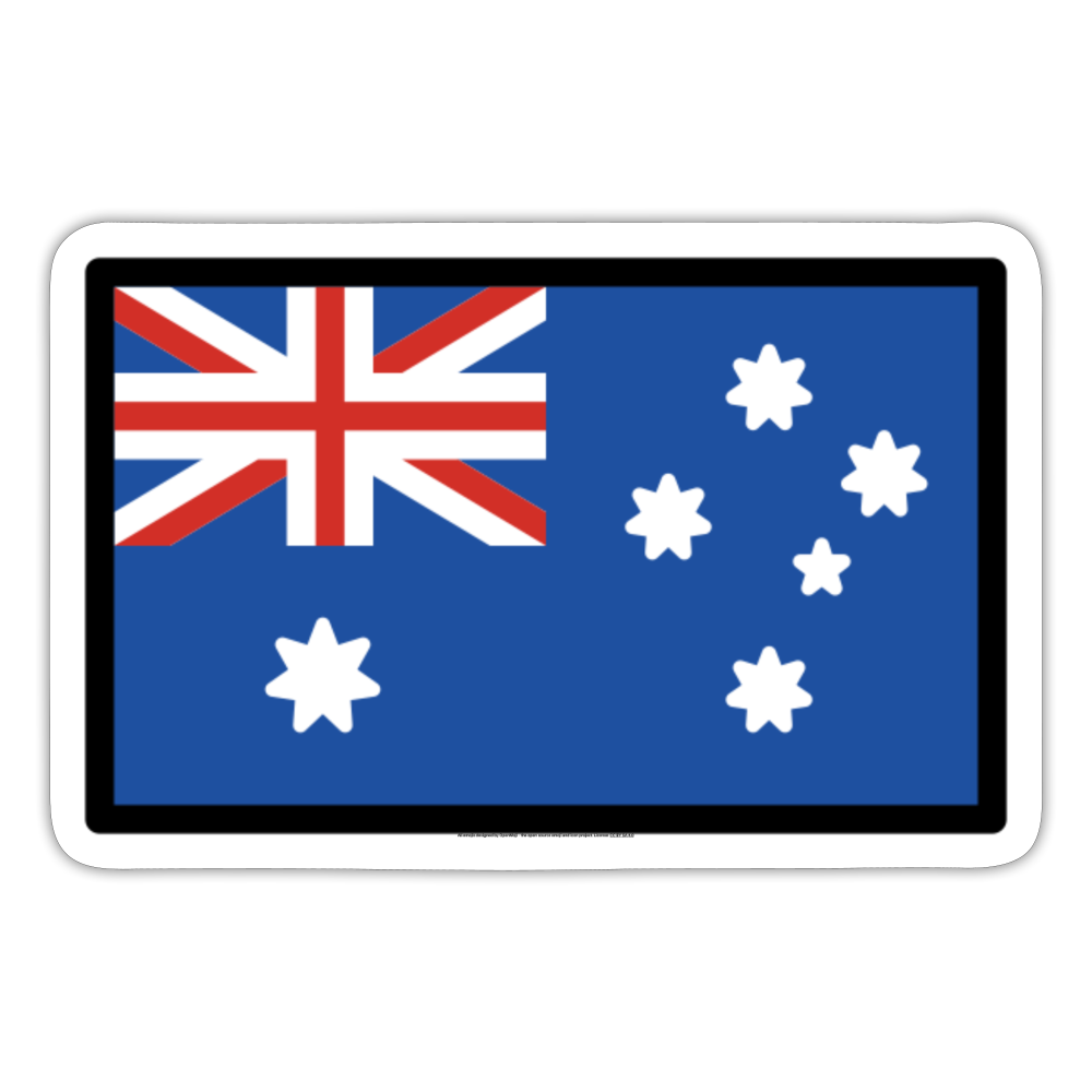Flag: Australia Moji Sticker - Emoji.Express - white matte