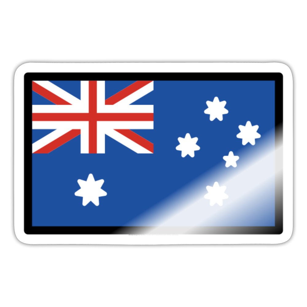 Flag: Australia Moji Sticker - Emoji.Express - white glossy