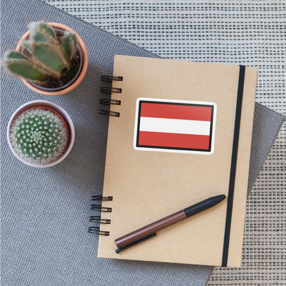 Flag: Austria Moji Sticker - Emoji.Express - white matte