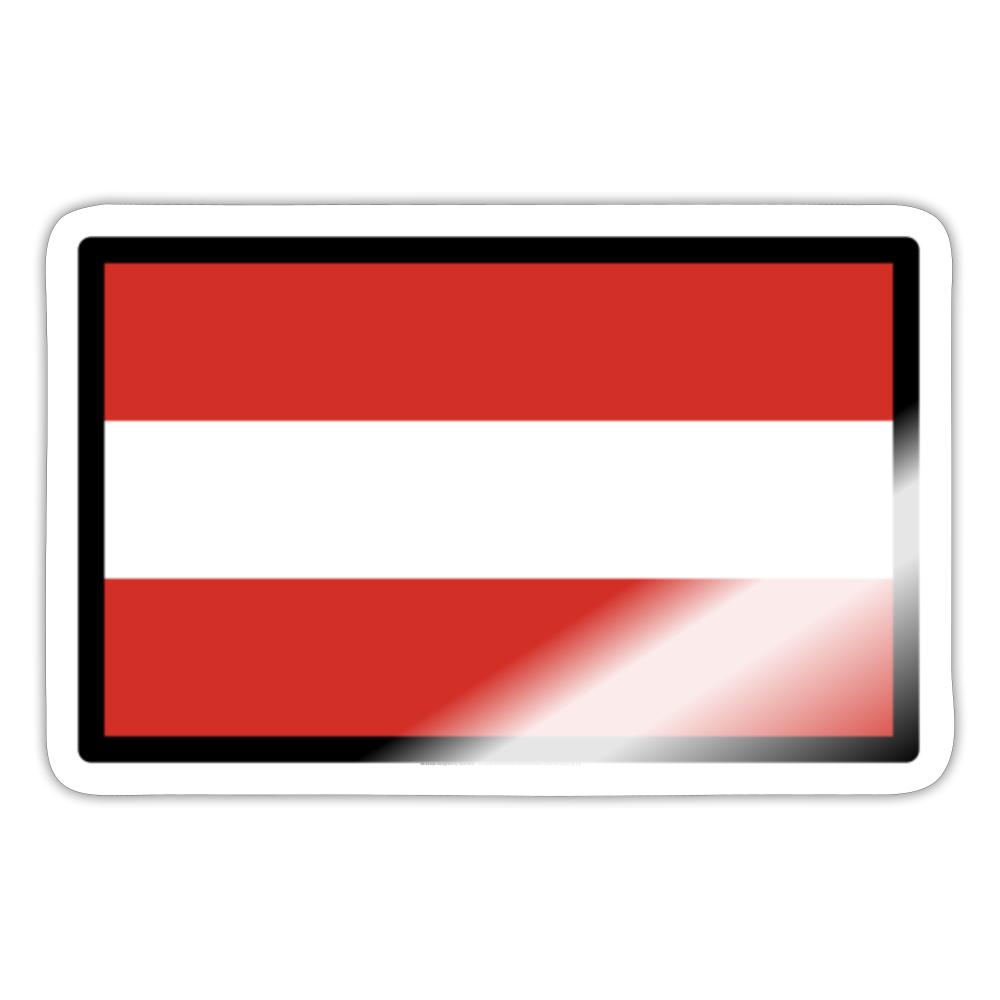 Flag: Austria Moji Sticker - Emoji.Express - white glossy