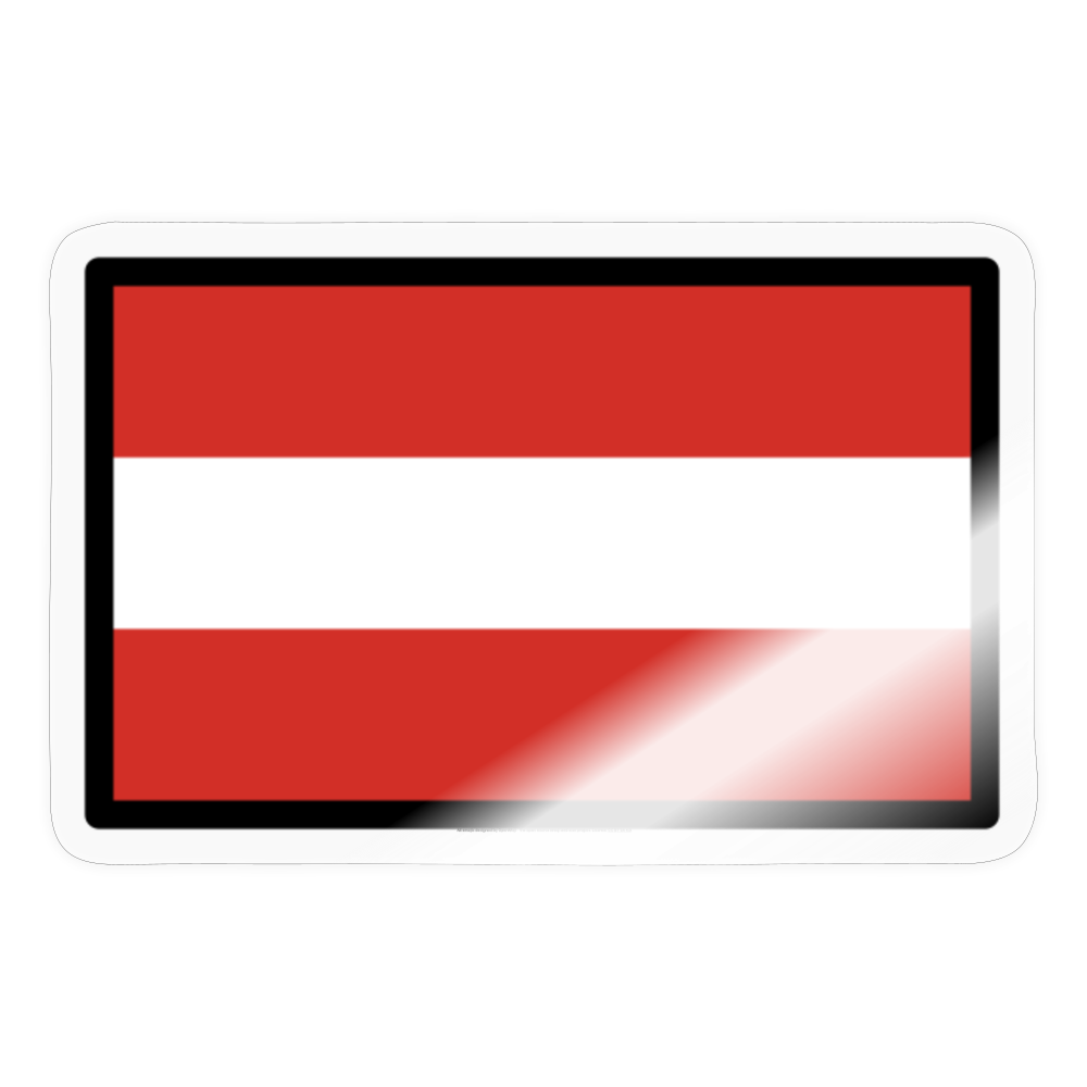 Flag: Austria Moji Sticker - Emoji.Express - transparent glossy
