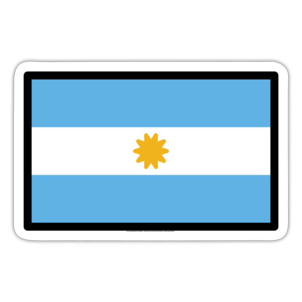 Flag: Argentina Moji Sticker - Emoji.Express - white matte