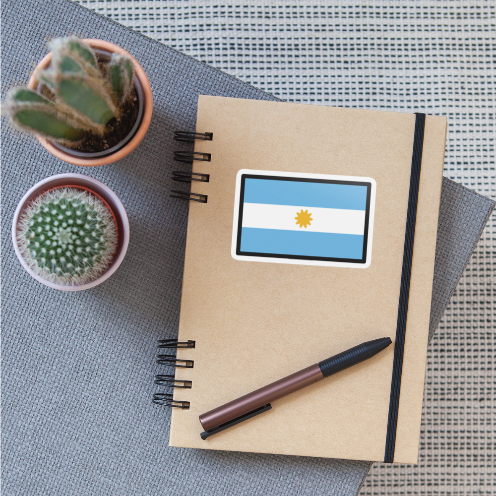 Flag: Argentina Moji Sticker - Emoji.Express - white matte