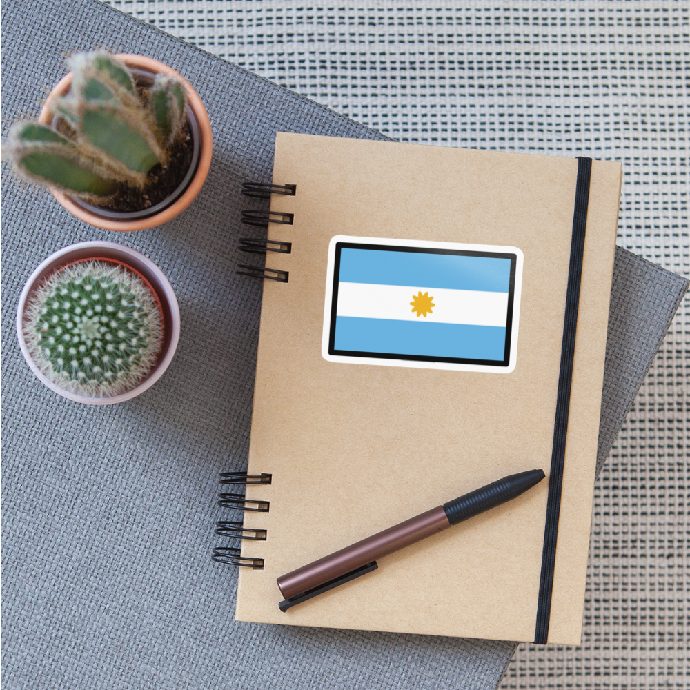Flag: Argentina Moji Sticker - Emoji.Express - white glossy