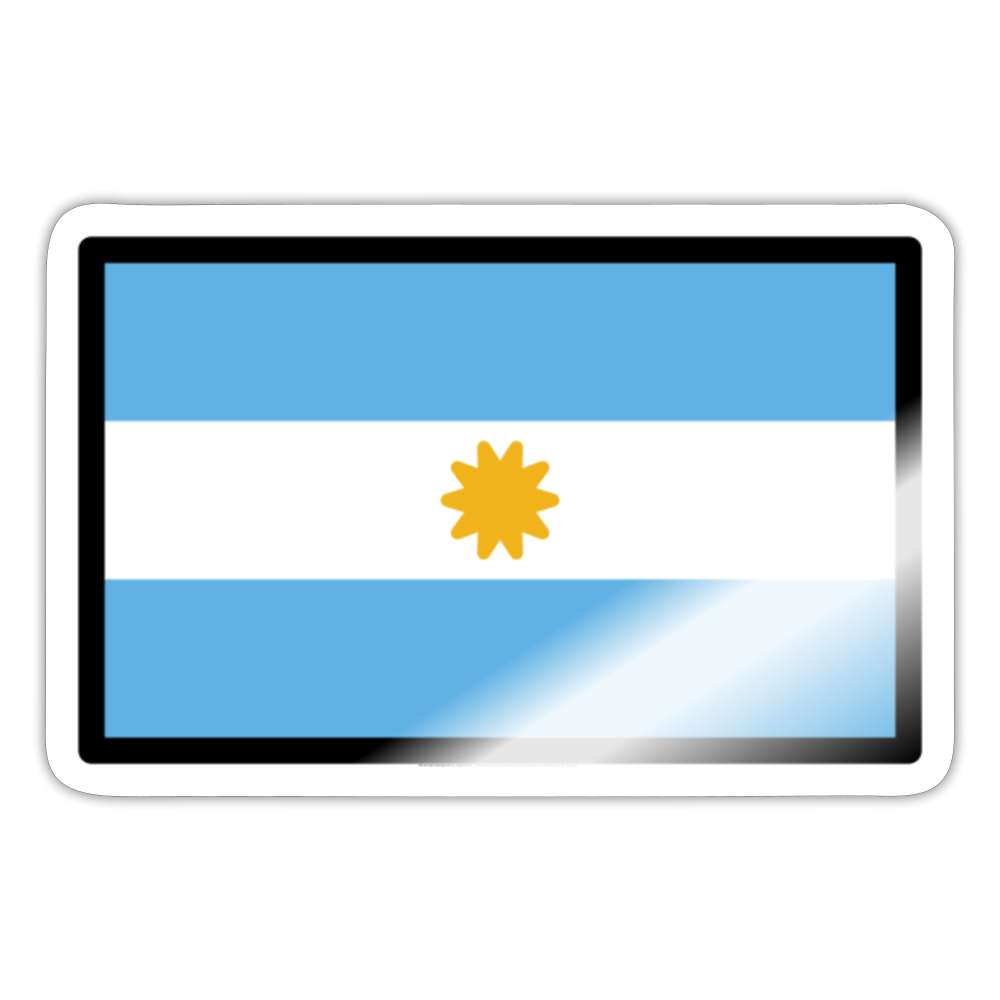 Flag: Argentina Moji Sticker - Emoji.Express - white glossy