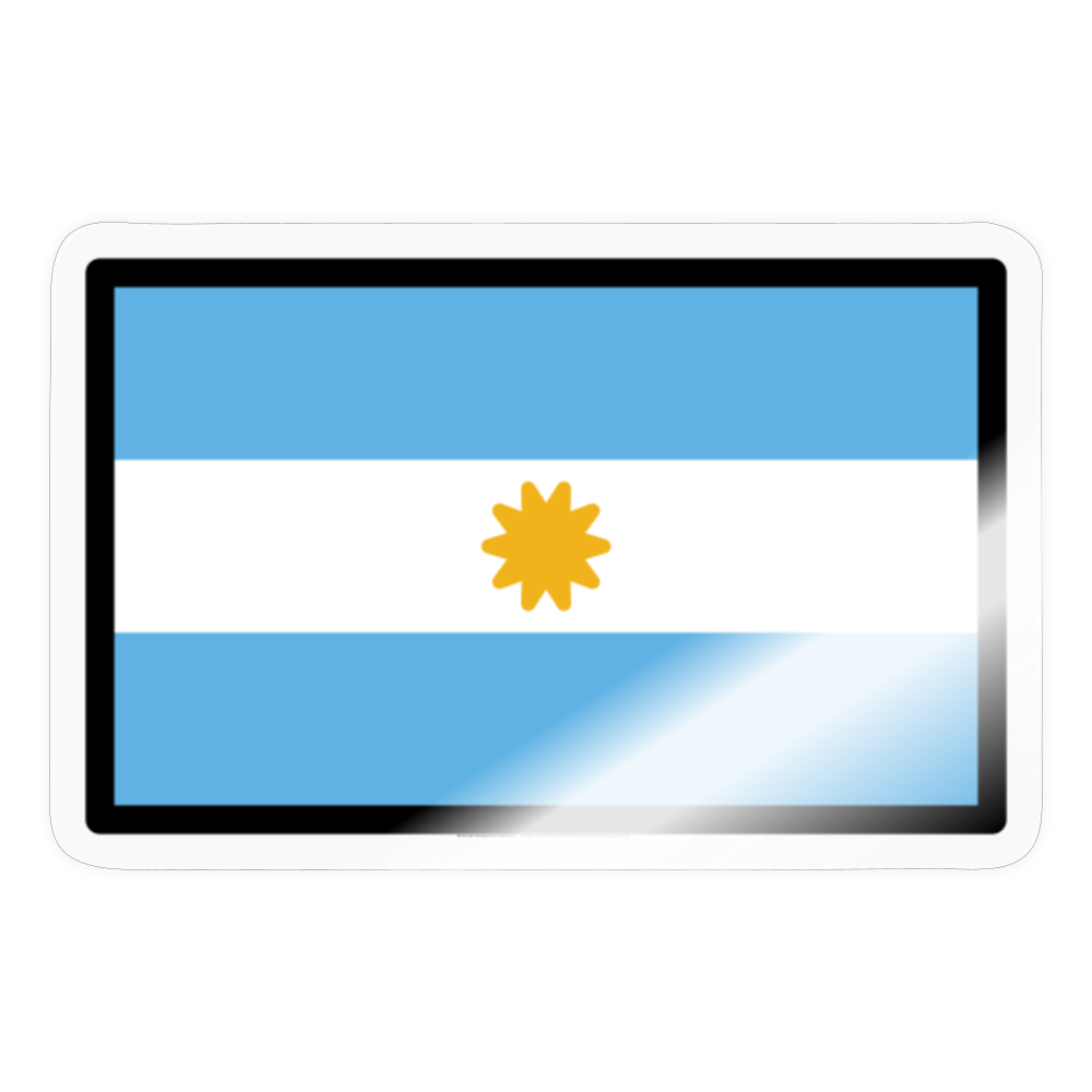 Flag: Argentina Moji Sticker - Emoji.Express - transparent glossy