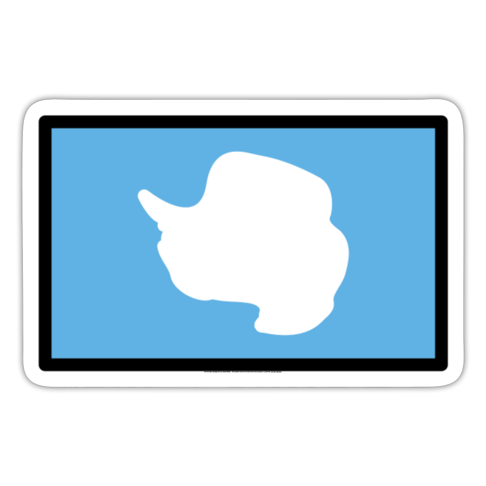 Flag: Antarctica Moji Sticker - Emoji.Express - white matte