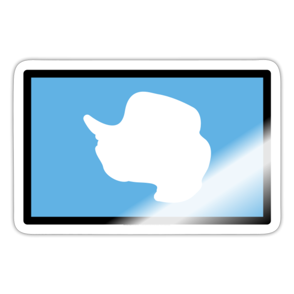 Flag: Antarctica Moji Sticker - Emoji.Express - white glossy