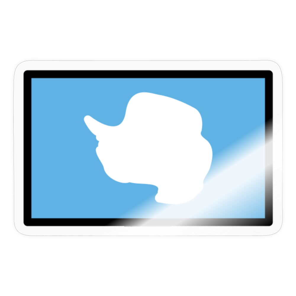 Flag: Antarctica Moji Sticker - Emoji.Express - transparent glossy