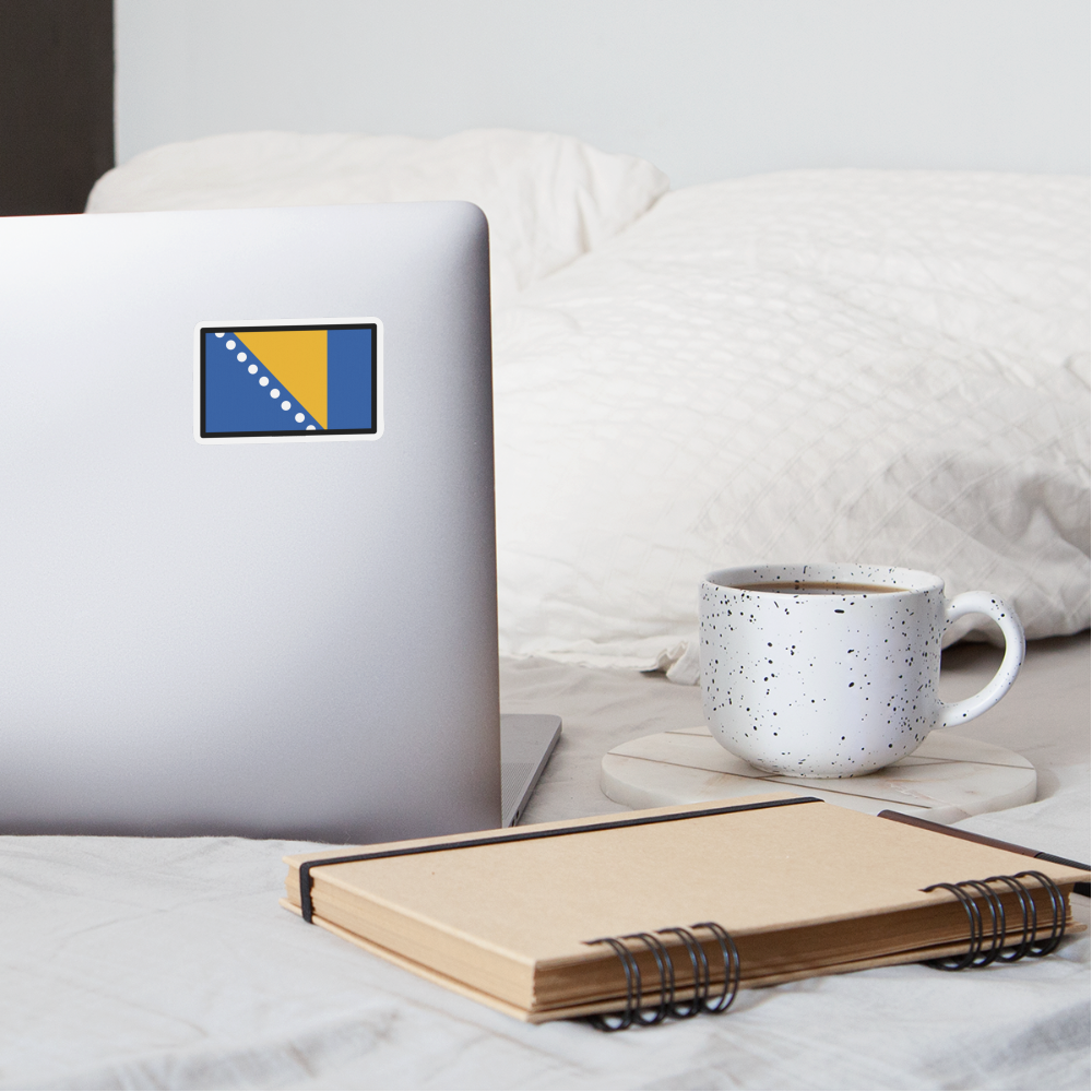 Flag: Bosnia & Herzegovina Moji Sticker - Emoji.Express - white matte