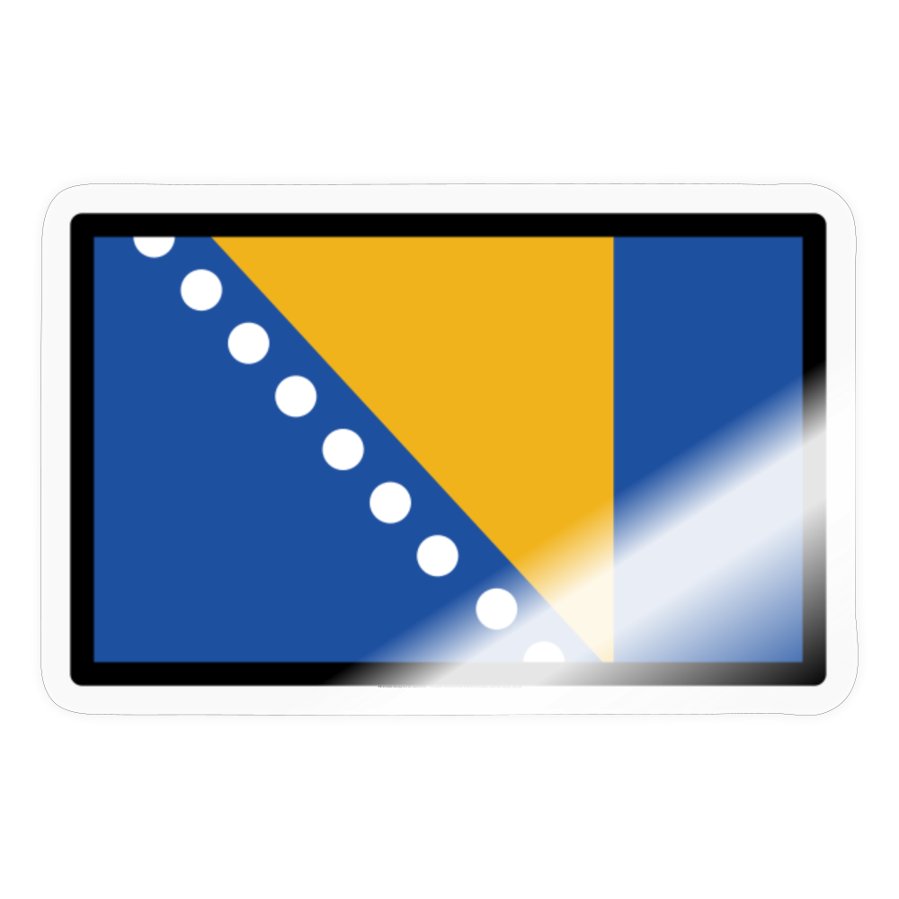 Flag: Bosnia & Herzegovina Moji Sticker - Emoji.Express - transparent glossy
