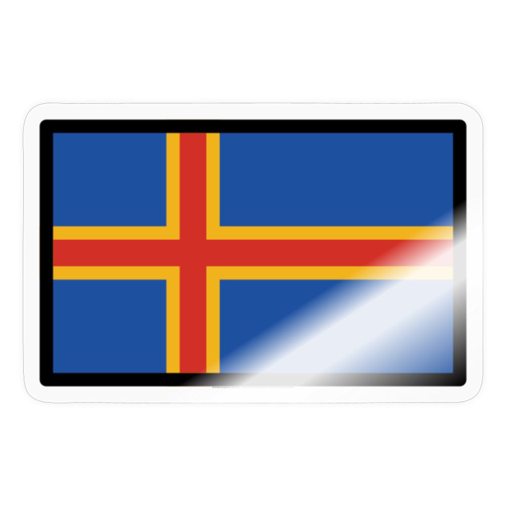 Flag: Åland Islands Moji Sticker - Emoji.Express - transparent glossy