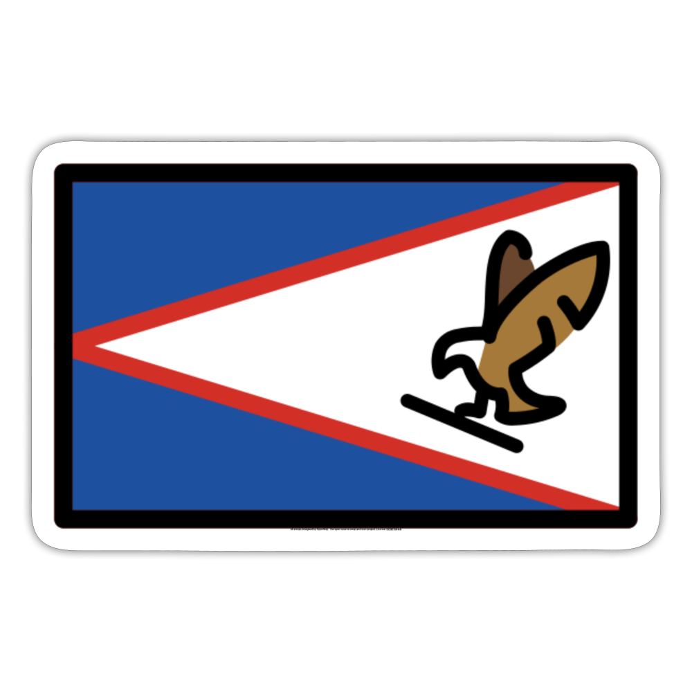 Flag: American Samoa Moji Sticker - Emoji.Express - white matte
