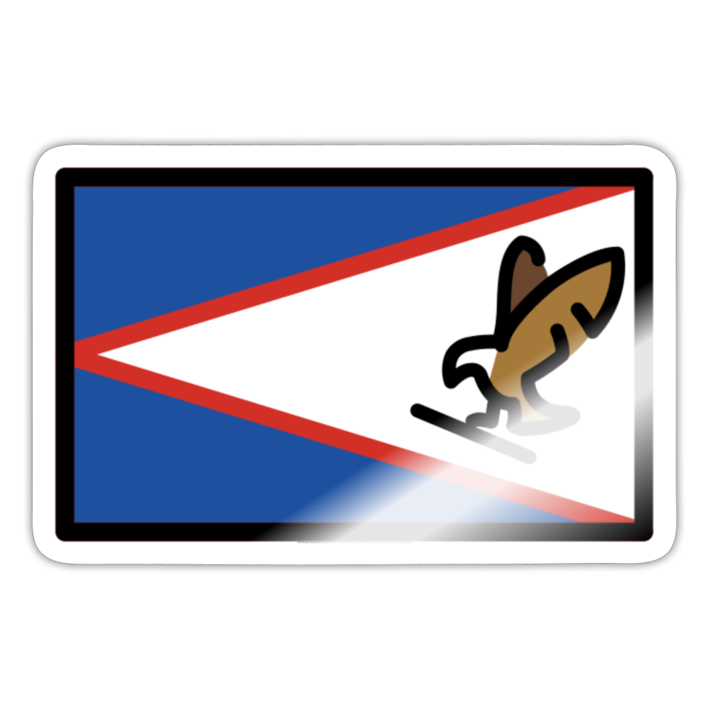 Flag: American Samoa Moji Sticker - Emoji.Express - white glossy