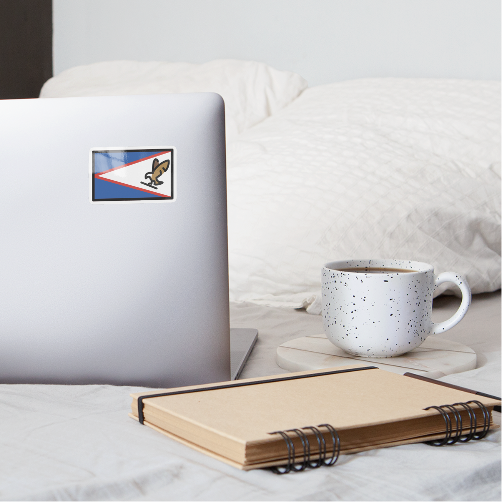 Flag: American Samoa Moji Sticker - Emoji.Express - white glossy