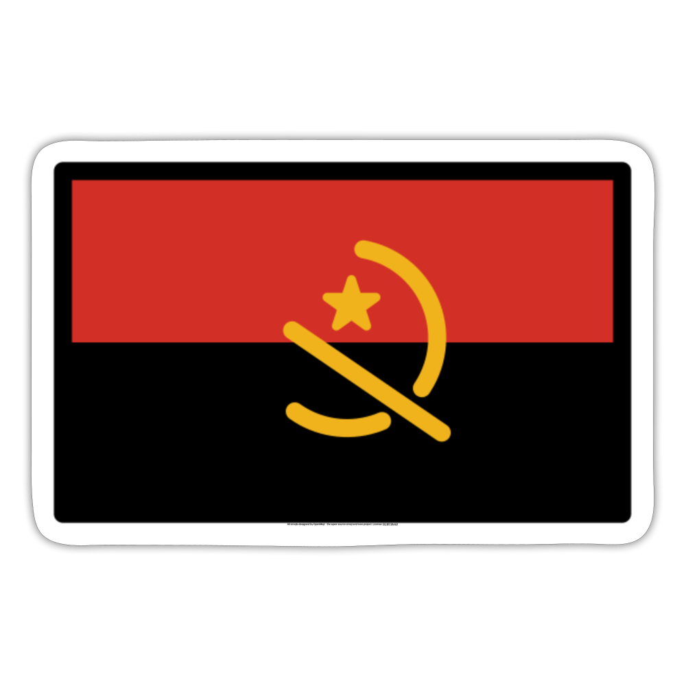 Flag: Angola Moji Sticker - Emoji.Express - white matte