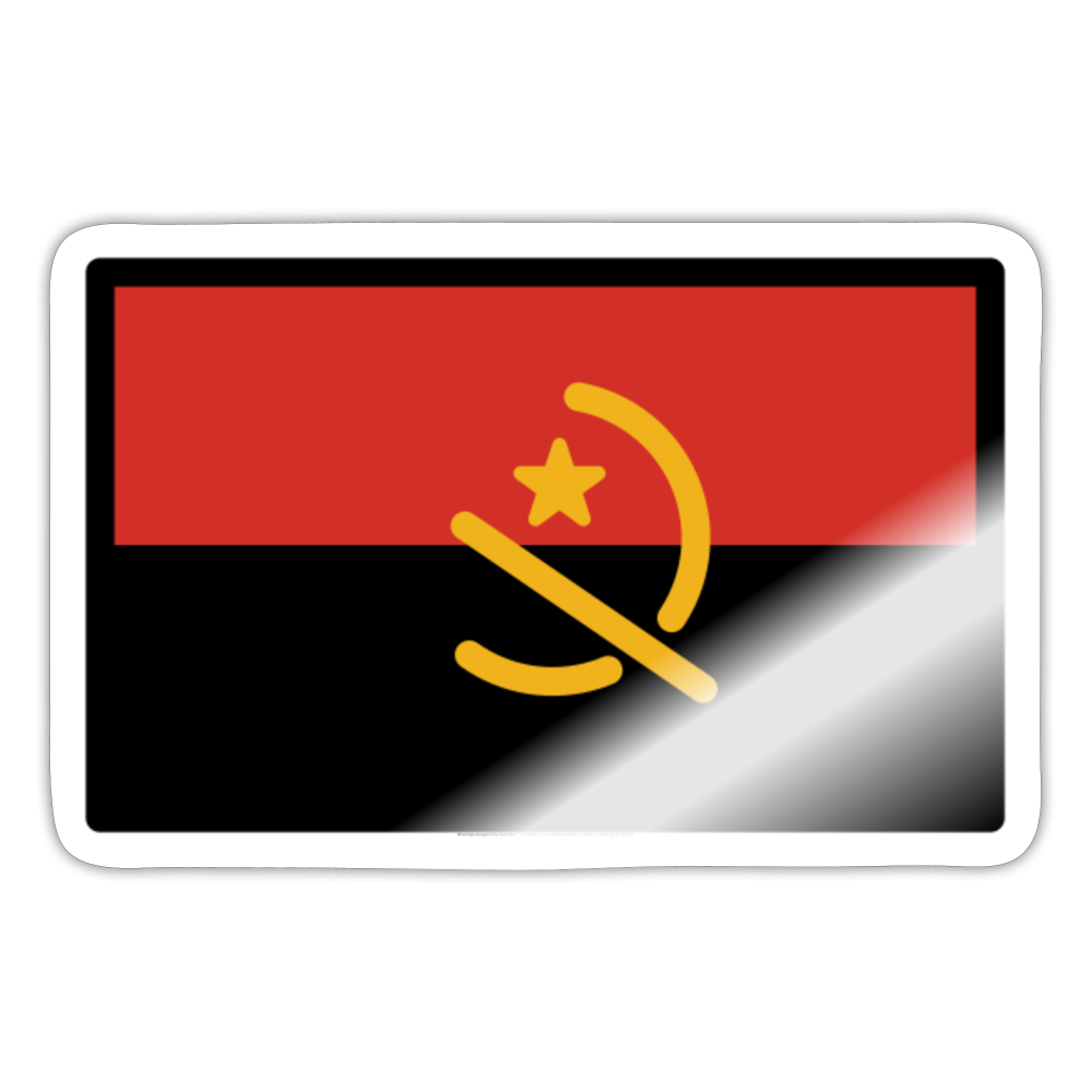 Flag: Angola Moji Sticker - Emoji.Express - white glossy