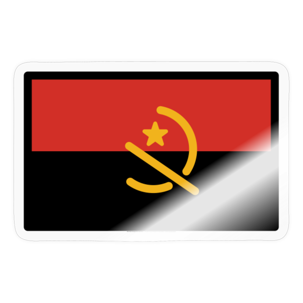 Flag: Angola Moji Sticker - Emoji.Express - transparent glossy